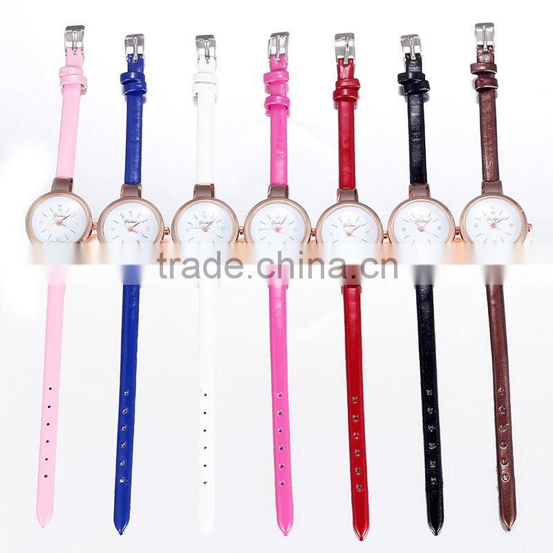 Alibaba China Top Selling Imported Japan Quartz Fashion Stainless Steel Vogue Good Quality PU leather Wrist Watch in Stock!