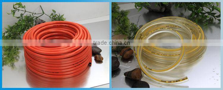 1/4" pvc rubber air hose with 1/4 BSP brass swivel fittings