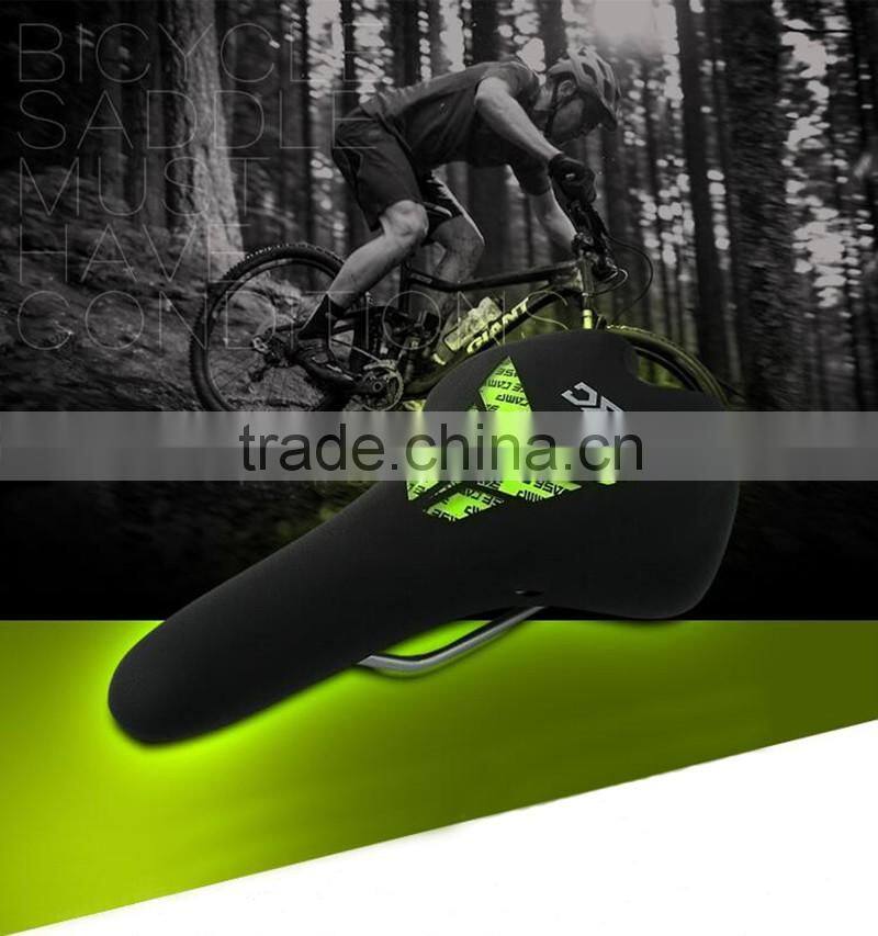 Black Comfortable Leather Gel MTB Bike Seat Cool Bicycle Saddle