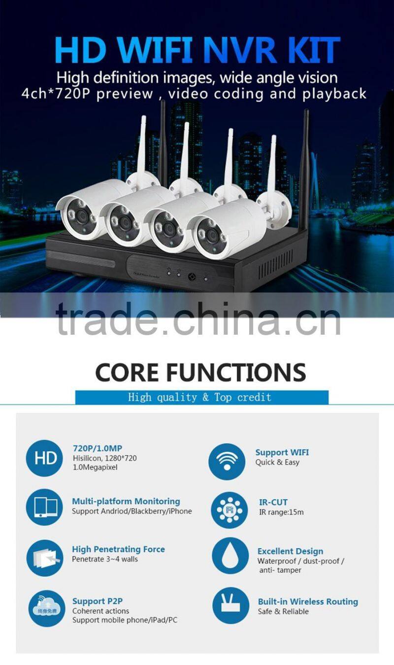 1.3megapixel CCTV kit Security Video system,WI-FI CCTV kit Digital wireless IP camera