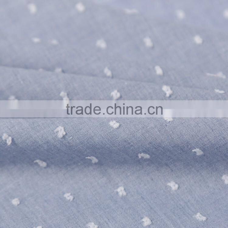 cotton poly swiss dot fabric jacquard fabric for dresses polyester cotton blend fabric