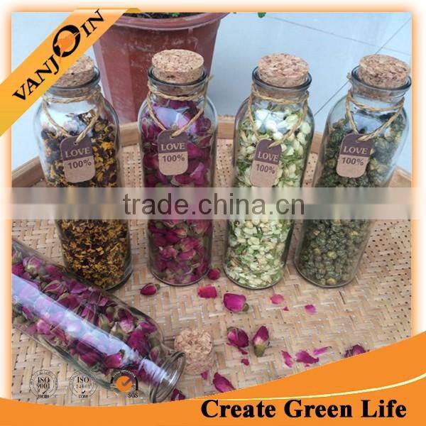 Cork Lid 300ml Glass Milk Bottle High Flint