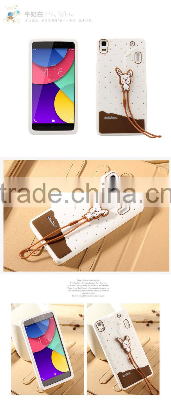 New arrival Cute Silicone cell phone case for SONY E4