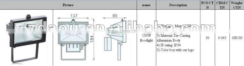 1000W Halogen floodlight