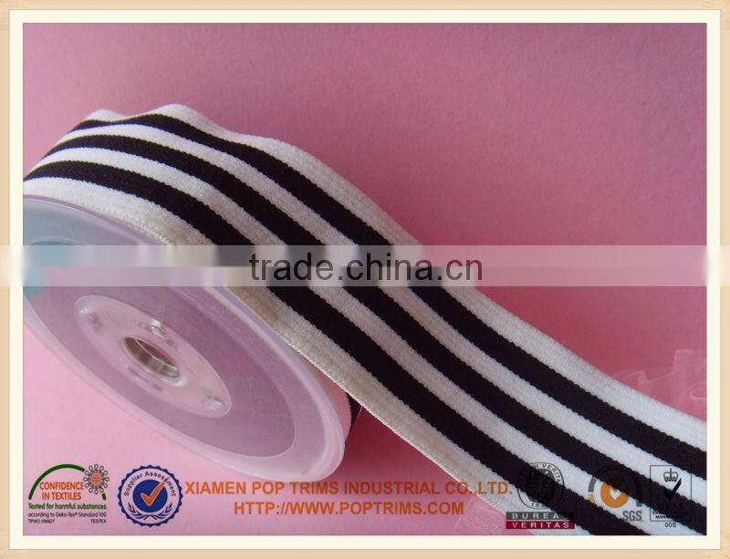 Non-slip jacquard elastic webbing for customized logo