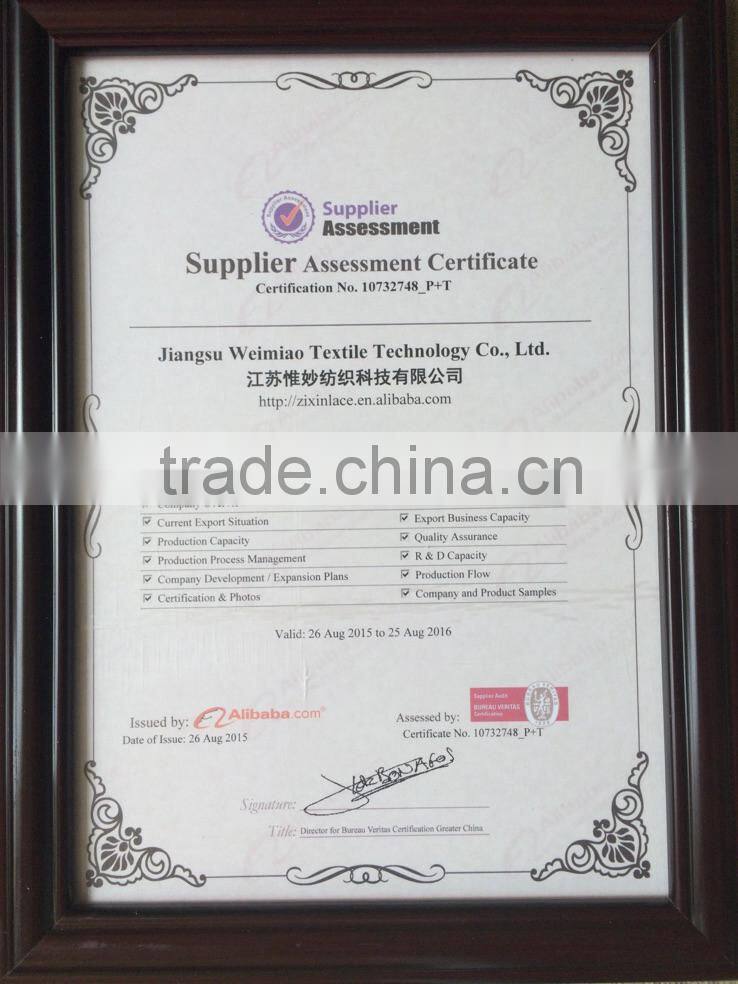 High fashion polyester black baby lace fabric