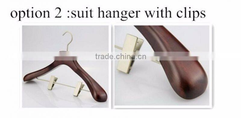 natural customize wooden suit hanger with trouser bar better than