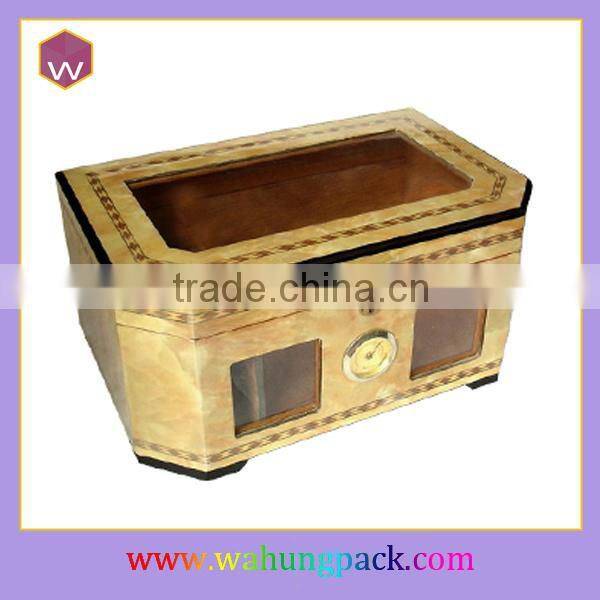 Glass Window antique wood empty cigar boxes manufacturer