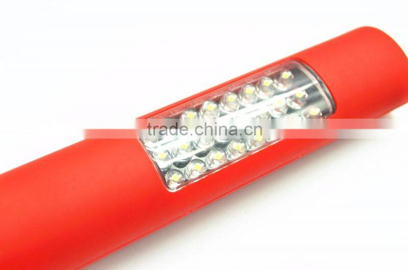 Magnetic working lamps ABS LED work lamp 24+1 leds 4*AAA battery
