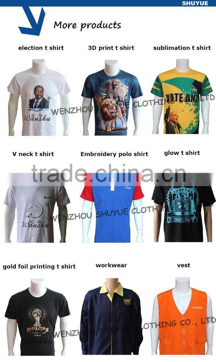 160GSM polycotton Lycra full printing tshirt, round neck promotional tshirt