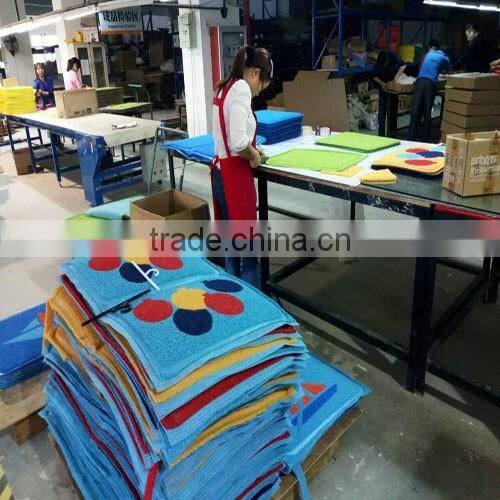 microfiber polyester acylic 100% environmental protection long pile home use TPR backing doormats