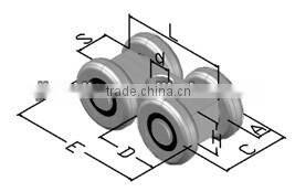 diameter 68mm folding gate wheel