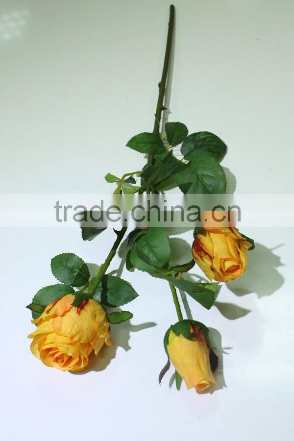 weddings decoration 2016 three head rose factory direct artificial flowers