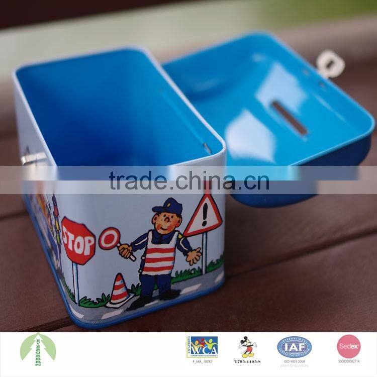 Cartoon money saving box with lock