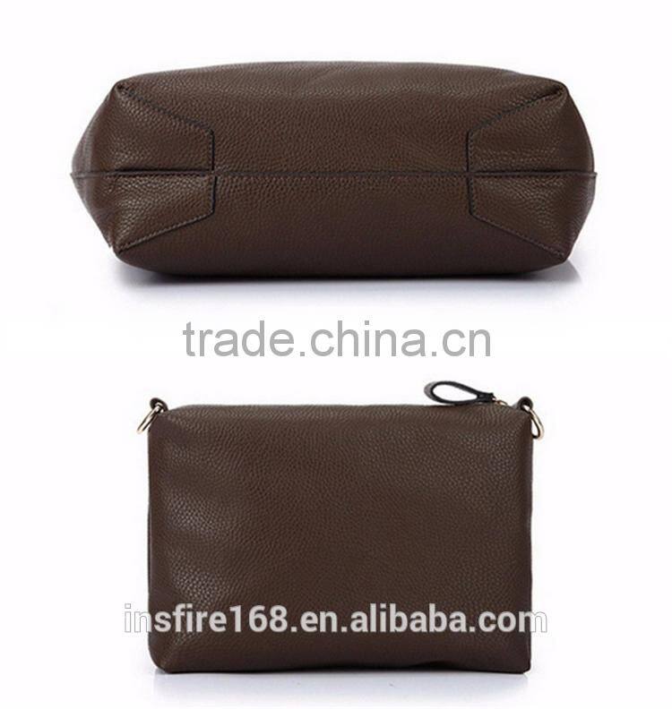 2PCS/Set Women Lady Leather Handbag Shoulder Bag Tote Party Clutch Wallet Purse