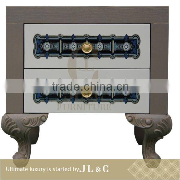 AB14-13 Nightstand Silk Printing Pattern in Bedroom from JL&C Luxury Home Furniture Lastest Designs 2016 (China Supplier)