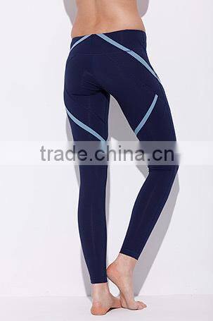 custom 88% nylon 12% spandex blue tight women yoga clothing