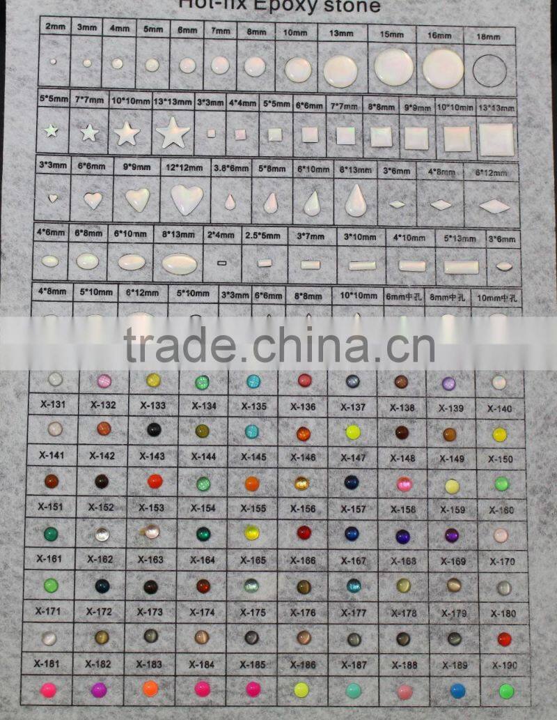 High quality hotfix epoxy pearl various colors and shapes