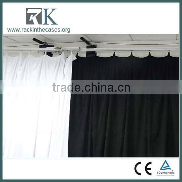 Fire Proof Velour Curtain With Electric Motorized Curtain