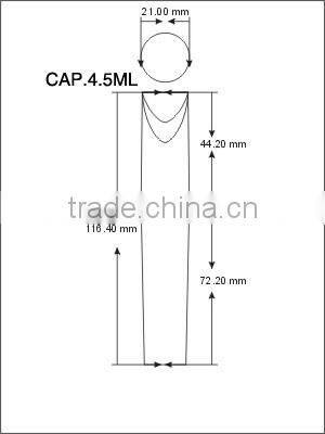 Oblique wholesale lipgloss tube with brush