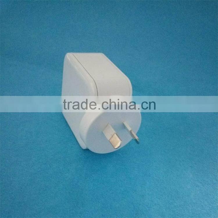 SAA approved AU plug dual usb wall charger for Australia market