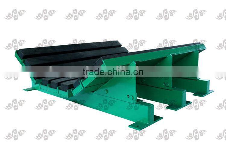 Material loading point, replace impact roller, heavy duty composit conveyor impact buffer bed