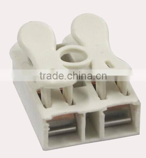 1pole terminal block electric connector with press