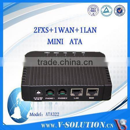 2FXS+1WAN+1LAN VoIP Analog Telephone Adapter