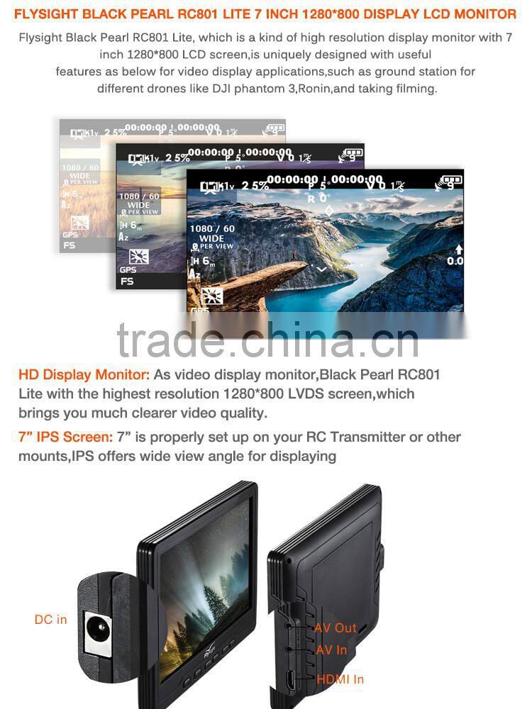 RC801Lite 32CH 7" 5.8GHz Diversity FPV LCD Monitor