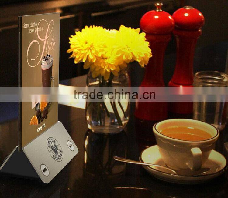 Trending products 2016 advertising power bank restaurant for menu stand