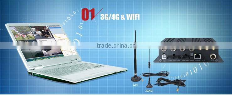 H.264 compression high video quality 4ch bus mobile dvr