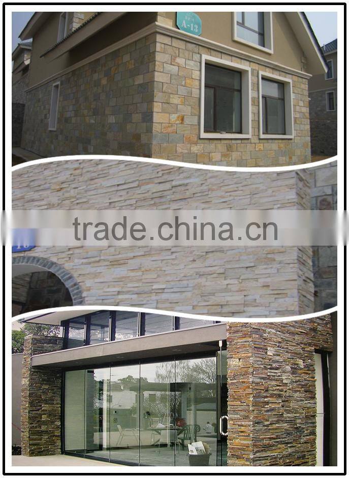 Rusty stone slate culture stone for inside and outside wall