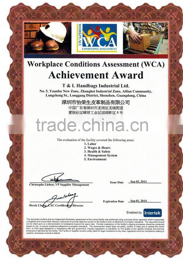 Beautiful 600D polyester leather tote style handbag for ladies