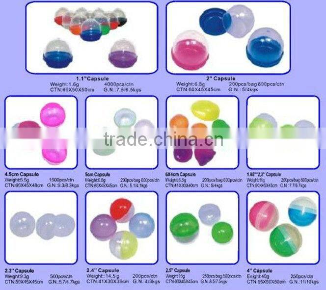 Plastic empty capsule for promotion