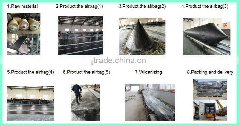 Lifting marine ship rubber airbag for ship landing