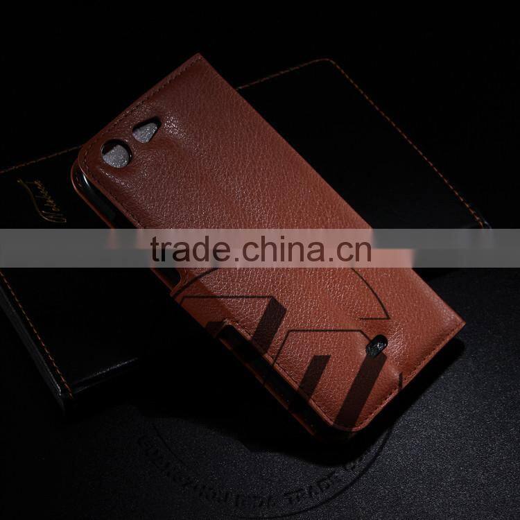 Wholesale Popular Flip Magnetic wallet leather case with card slots For Wiko Stairway leather case mobile phone case cover