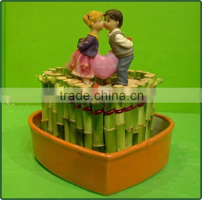 heart shaped love shaped tower lucky bamboo bonsai dracaena sanderiana indoor aquatic feng shui plants nursery garden decoration