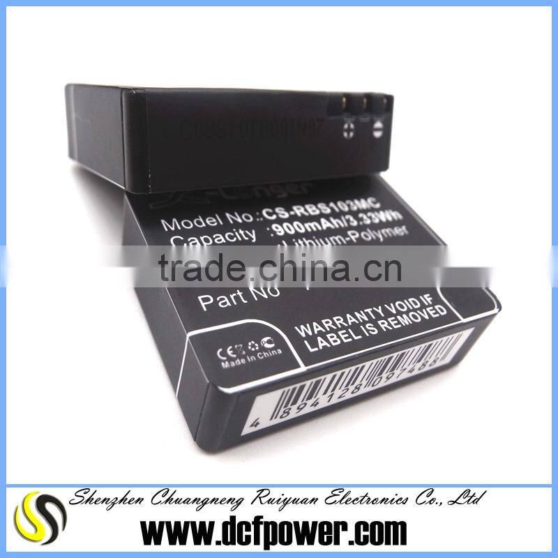 900mAh CS-RBS103MC Part No 103-004 3.7V Li-Polymer Battery fit for Rollei Actioncam S50, S-50, S50 WiFi and Actioncam S-50 WIFI