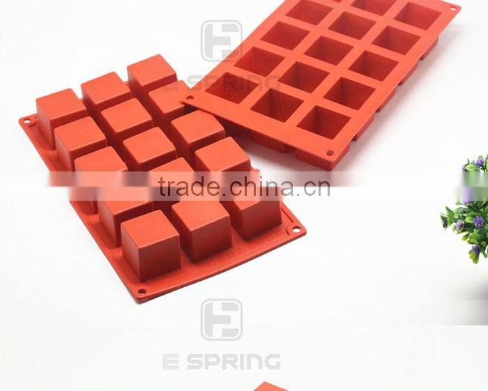 15 Cavity Silicone Brownie Mold Bread Mold Square Soap Mold