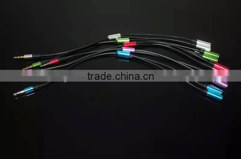 3.5mm Male- Female Headphone Earphone Splitter Audio AUX Cable with volume control