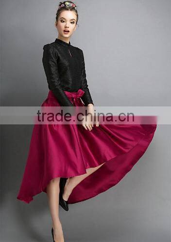 European Style New Fashion Ladies Women Career Leisure Solid Irregular Hem Skirt