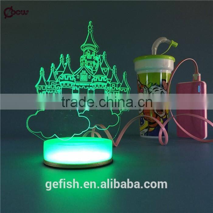 Hot acrylic 3D lamp for Christmas gift