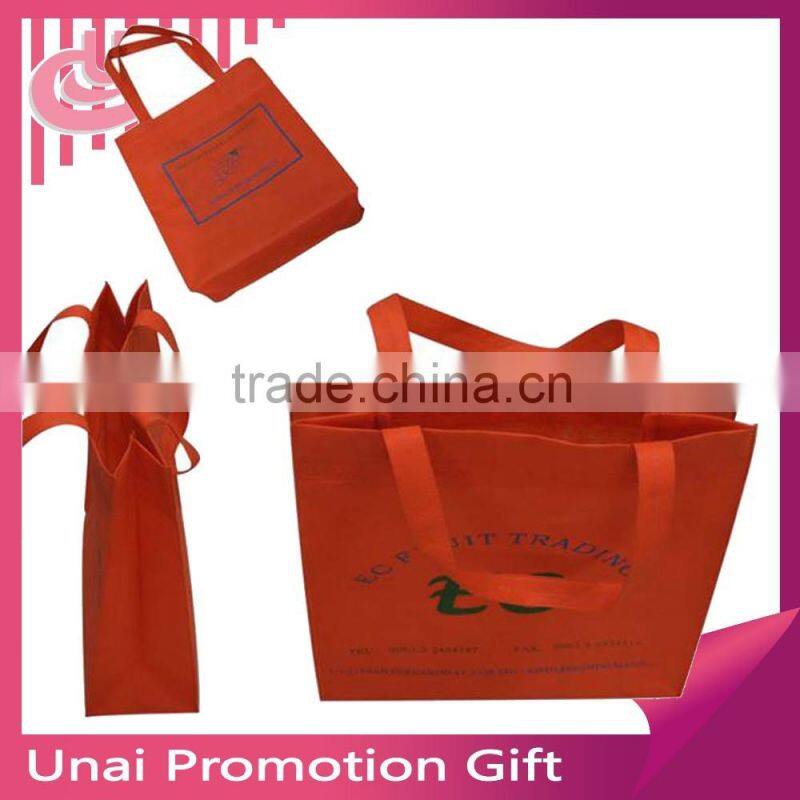Orange Recycled Non Woven Reusable Shopping Bags Gift Bag
