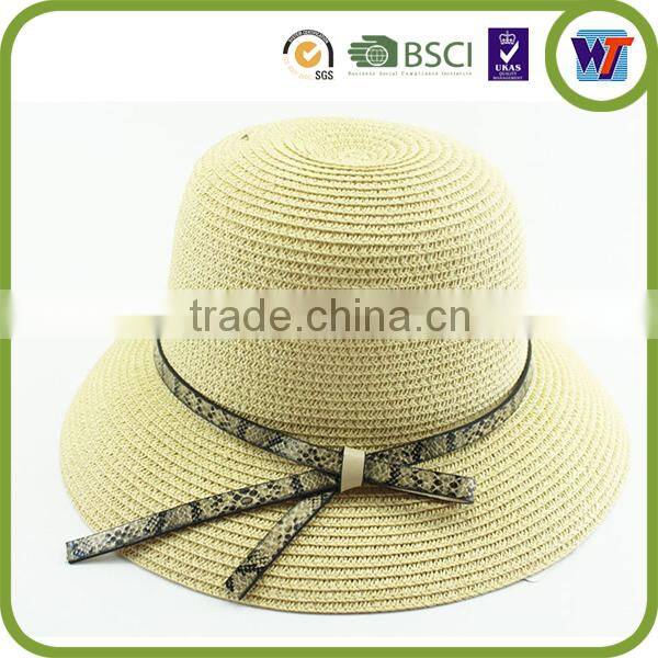 High quality straw hat, ladies fedora beach hat cap with flowers
