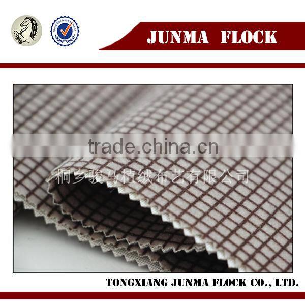 Rose taupe mesh type China flock textile hawaiian print fabric