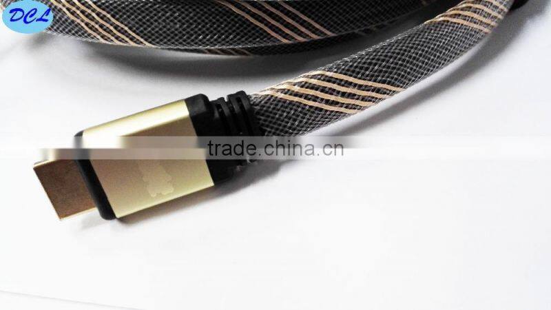 Flat HDMI cable with double nylon net 30FT