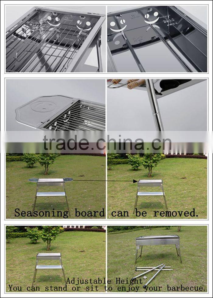 High quality folding charcoal bbq for outdoor barbecue
