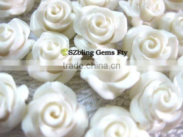 Wholesale gemstone craft synthetic turquoise carved flower beads for bracelet