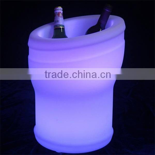 color change led lighted ice bucket with remote control