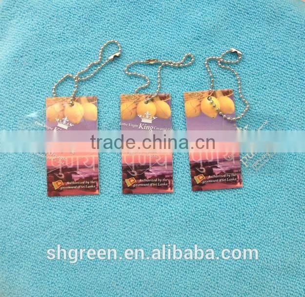 Factory customized different material brand company name hangtag